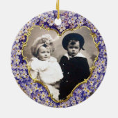 ROMANTISCHES LILAC-HERZFOTOGRAMM KERAMIKORNAMENT (Hinten)