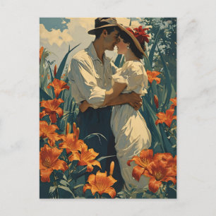 Romantisches Lilienfeld vintage Postkarte