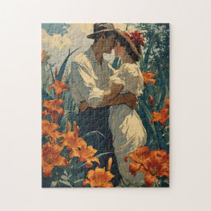 Romantisches Lilienfeld vintage Puzzle