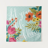 Romantisches Luxe X | ließ Ihre Leben-Blüte Wandteppich (Vorderseite (Horizontal))