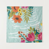 Romantisches Luxe X | ließ Ihre Leben-Blüte Wandteppich (Vorderseite)