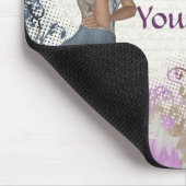 Romantisches Mädchen der englischen Rose Mousepad (Ecke)