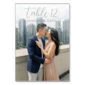 Romantisches Marine Stadtfoto Tischnummer (Vorderseite)