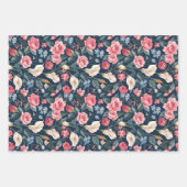 Romantisches Marineblumen-Gartenmuster Geschenkpapier Set (Vorderseite 2)