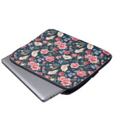 Romantisches Marineblumen-Gartenmuster Laptopschutzhülle (Vorne Knopf)