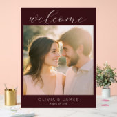 Romantisches Marones Foto Acrylschild (Hochzeit)