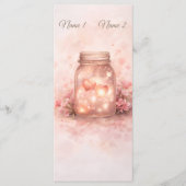 Romantisches Mason-Glas-Hochzeitsprogramm Programm (Vorderseite)