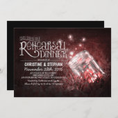 Romantisches Maurerjar & Glühwürmchen Probe Dinner Einladung (Vorne/Hinten)