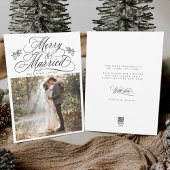 Romantisches Merry & Verheiratet Erstes Weihnachts Feiertagskarte