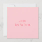 Romantisches Minimalistisches Rosa ist mein Valent (Rückseite)