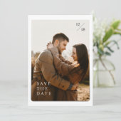 Romantisches modernes Boho-Foto Save the Date Einladung (Stehend Vorderseite)