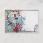 ROMANTISCHES MONOGRAM, goldmetallisches Papier Visitenkarte (Rückseite)