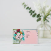 ROMANTISCHES MONOGRAMM 3 VISITENKARTE (Stehend Vorderseite)