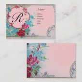 ROMANTISCHES MONOGRAMM VISITENKARTE (Vorne/Hinten)
