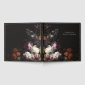 Romantisches Moody Black Gothic Florals Brautparty Gästebuch (Voll)