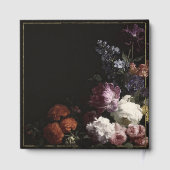 Romantisches Moody Black Gothic Florals Brautparty Gästebuch (Rückseite)