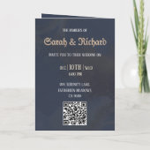 Romantisches Moody Blue Foto laden Einladung (Rückseite)