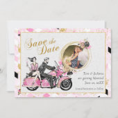 Romantisches Motorrad Save the Date (Vorderseite)