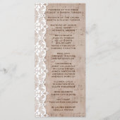 Romantisches Musikblatt & Hochzeitsprogramm Programm (Rückseite)