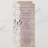 Romantisches Musikblatt Lavendel Programm Custom (Vorne/Hinten)