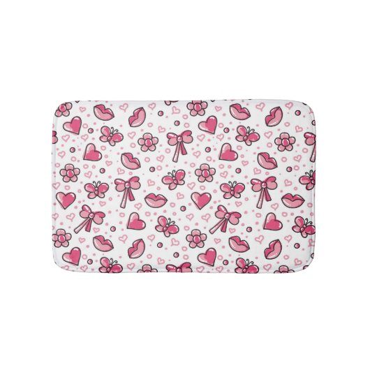 romantisches Muster Badematte (Vorderseite)