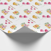 Romantisches Muster für Wasserfarben Geschenkpapier (Ecke)