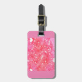 Romantisches Muster für Wasserfarben, rosa Herzen  Gepäckanhänger (Vorderseite vertikal)