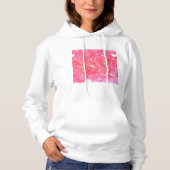 Romantisches Muster für Wasserfarben, rosa Herzen Hoodie (Vorderseite)