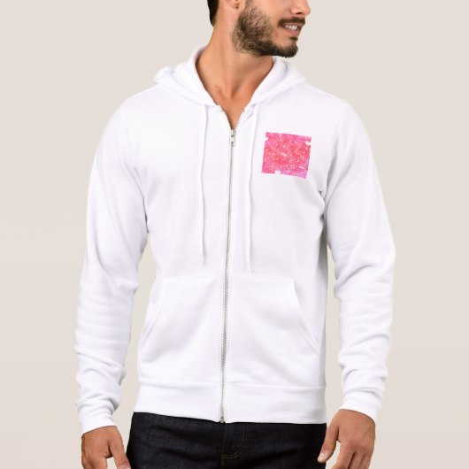 Romantisches Muster für Wasserfarben, rosa Herzen Hoodie (Vorderseite)