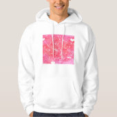 Romantisches Muster für Wasserfarben, rosa Herzen Hoodie (Vorderseite)