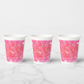 Romantisches Muster für Wasserfarben, rosa Herzen  Pappbecher