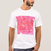 Romantisches Muster für Wasserfarben, rosa Herzen  T-Shirt (Vorderseite)