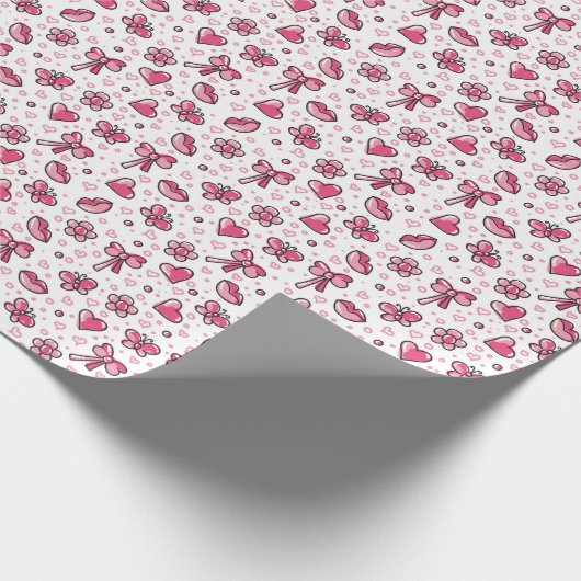 romantisches Muster Geschenkpapier (Ecke)