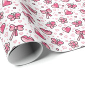 romantisches Muster Geschenkpapier (Rolleneckpunkt)