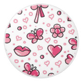 romantisches Muster Keramikknauf (Vorderseite)