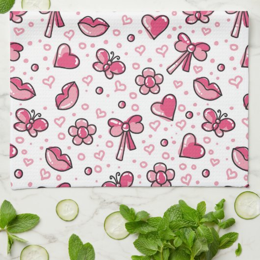 romantisches Muster Küchentuch (Gefaltet)