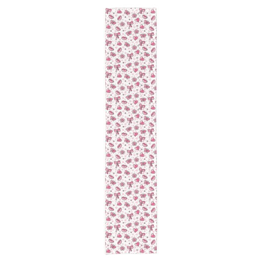 romantisches Muster Kurzer Tischläufer (Vorderseite)