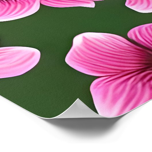 Romantisches Muster lila Orchideen Poster (Ecke)