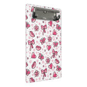 romantisches Muster Mini Klemmbrett (Schrägansicht)