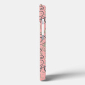 Romantisches Muster mit Herz und Vögeln Case-Mate iPhone Hülle (Rückseite / Links)