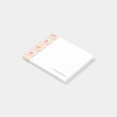 Romantisches Muster mit Herzen und den Lippen Post-it Klebezettel (angewinkelt)