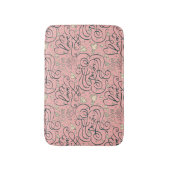 Romantisches Muster mit Herzen und Vögeln Badematte (Vorderseite Vertikal)