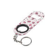 romantisches Muster Schlüsselanhängerflaschenöffner (Rückseite Schrägansicht)