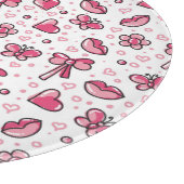 romantisches Muster Schneidebrett (Ecke)