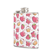 romantisches Nahrungsmittelmuster Flachmann (Links)