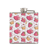 romantisches Nahrungsmittelmuster Flachmann (Rückseite)