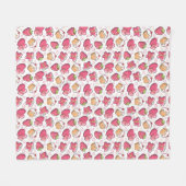 romantisches Nahrungsmittelmuster Fleecedecke (Vorderseite (Horizontal))