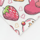 romantisches Nahrungsmittelmuster Fleecedecke (Ecke)