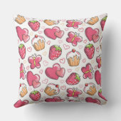 romantisches Nahrungsmittelmuster Kissen (Rückseite)