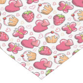 romantisches Nahrungsmittelmuster Kurzer Tischläufer (Ecke)